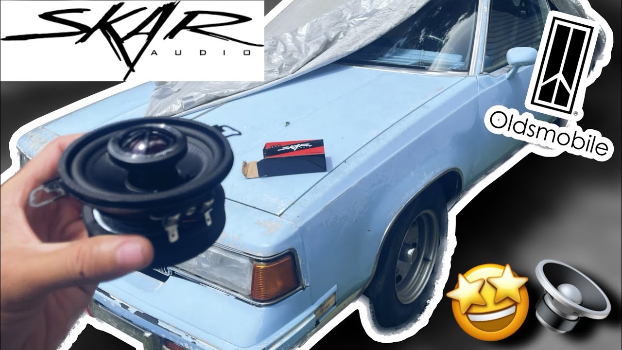 Я купил 2 новых динамика Skar TX35 3.5 для салона Cutlass.