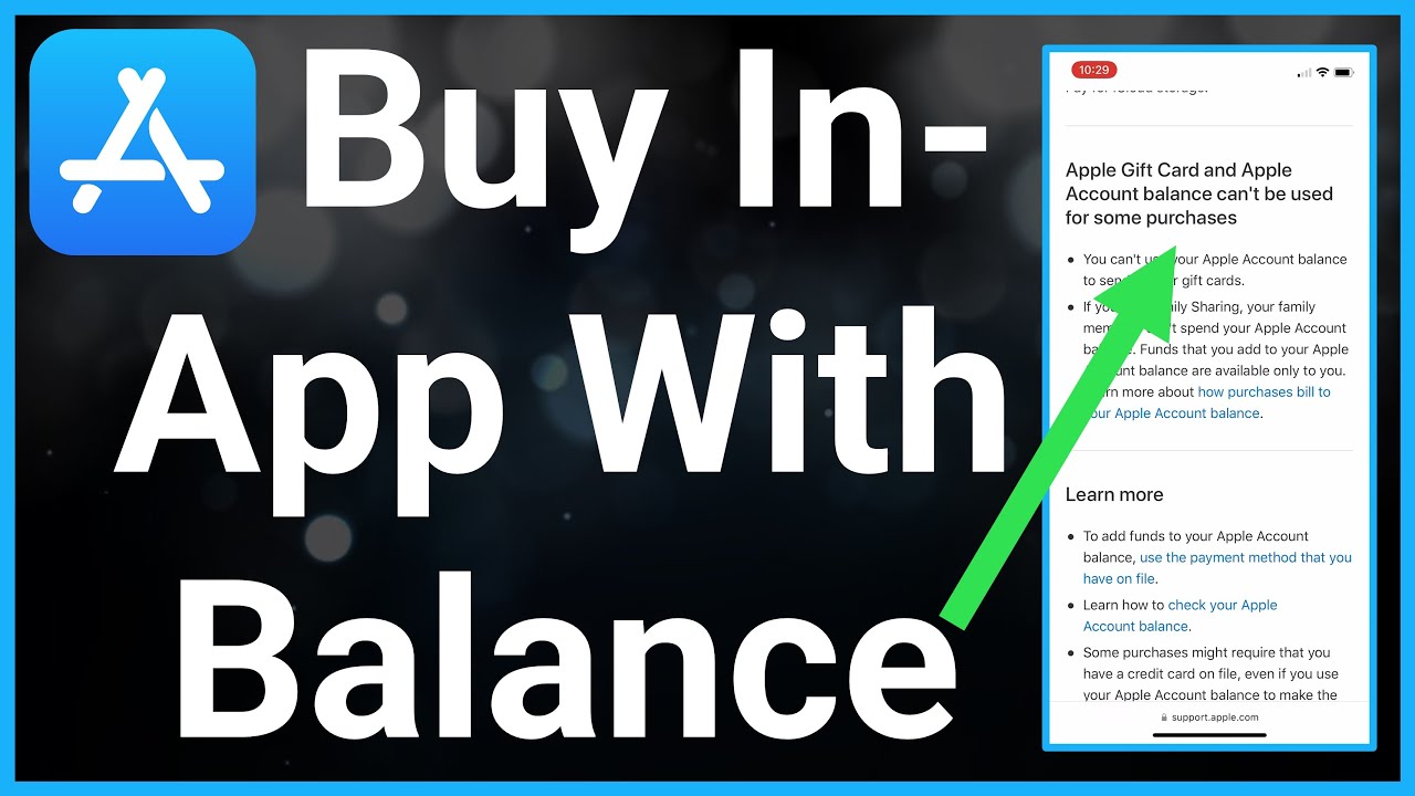 How To Use Apple Account Balance For In-App Purchases