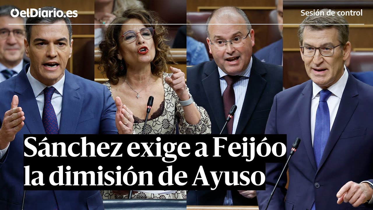 SESIÓN DE CONTROL: Sánchez le exige a Feijóo la DIMISIÓN de AYUSO por el escándalo de su pareja