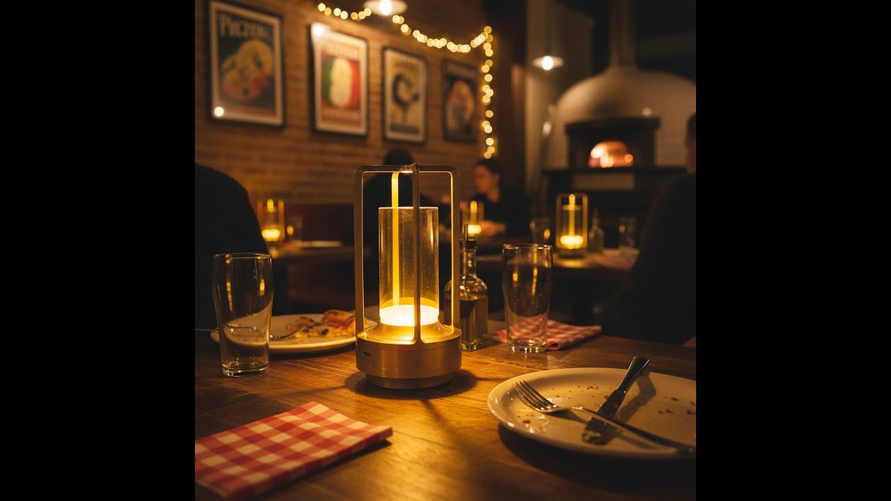Lampada da tavolo ricaricabile USB LED 3W senza fili luce atmosfera per tavolini bar pub ristorante