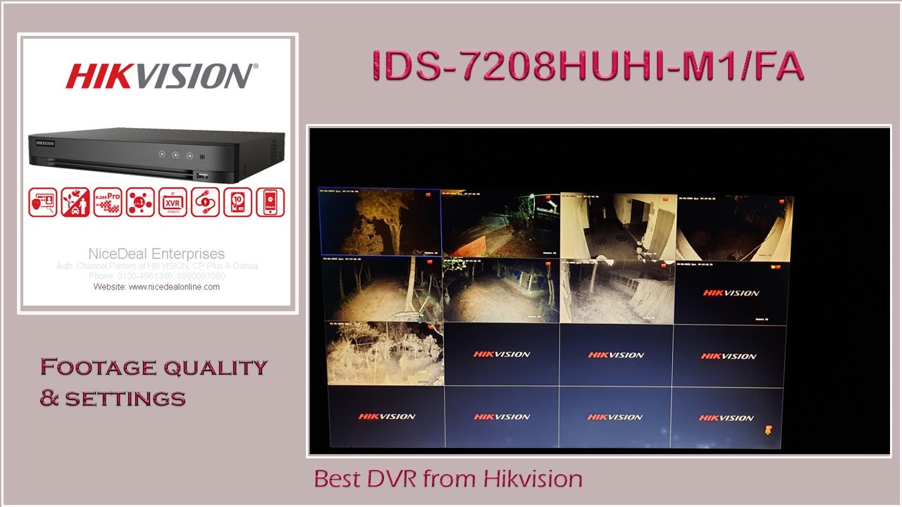 Hikvision ids-7208huhi-m1/fa footage quality | The best DVR in hikvision. #hikvision #cctv
