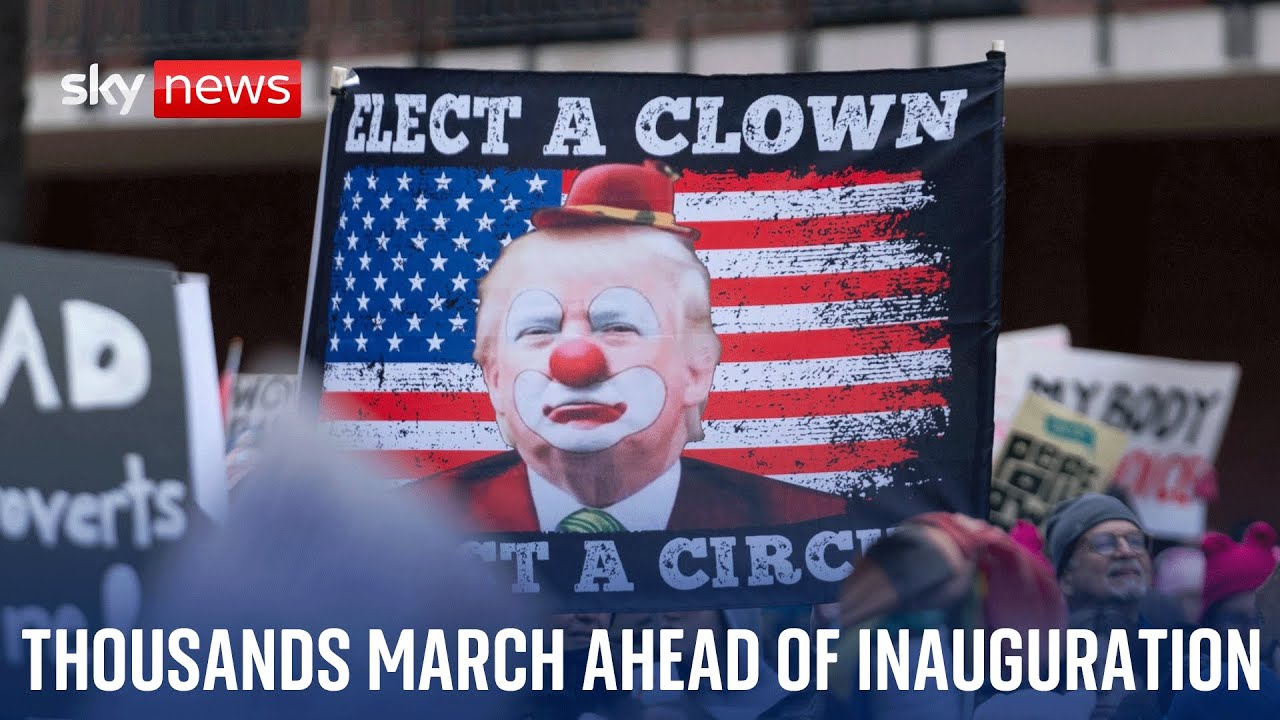 Thousands march in Washington DC ahead of Donald Trump's inauguration