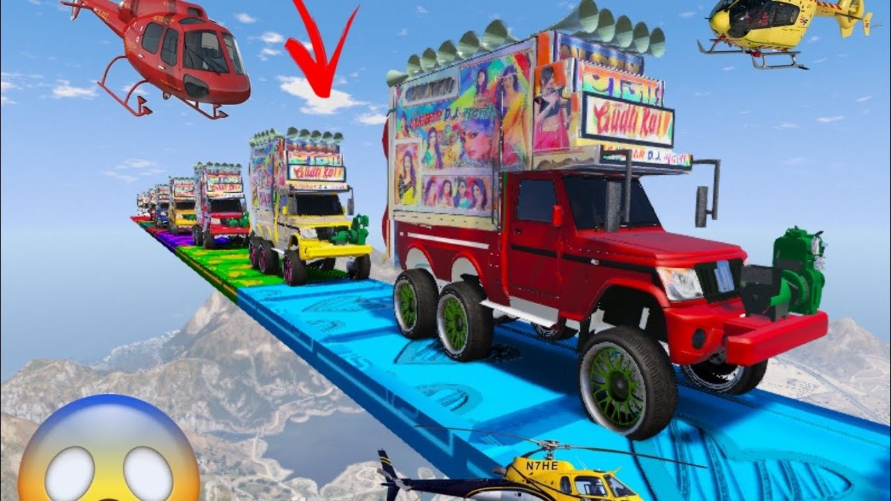 दुनिया का सबसे ऊंचा 😱😱 !! SUPER MEGA RAMP CHALLENGE !! कालिया बंदर VS MOTU PATLU😲INDIAN TOP DJ GTA 5
