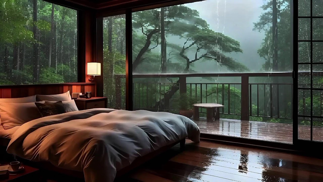 SLEEP INSTANTLY TONIGHT - Relaxing Music + Deep Sleep | Rain for Stress Relief & Calm