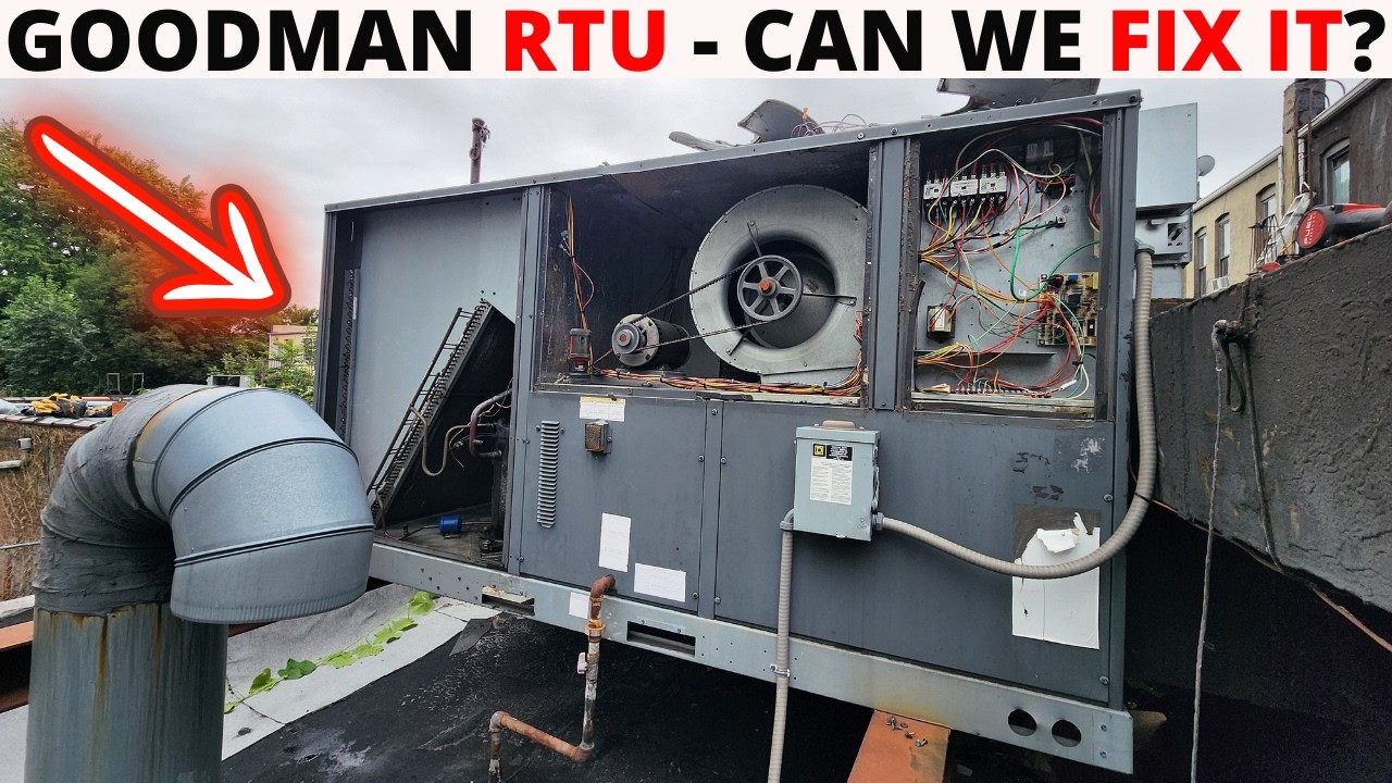 HVAC: Ремонт крышного кондиционера Goodman! Возвращаем этот коммерческий агрегат к жизни (HVAC RTU)