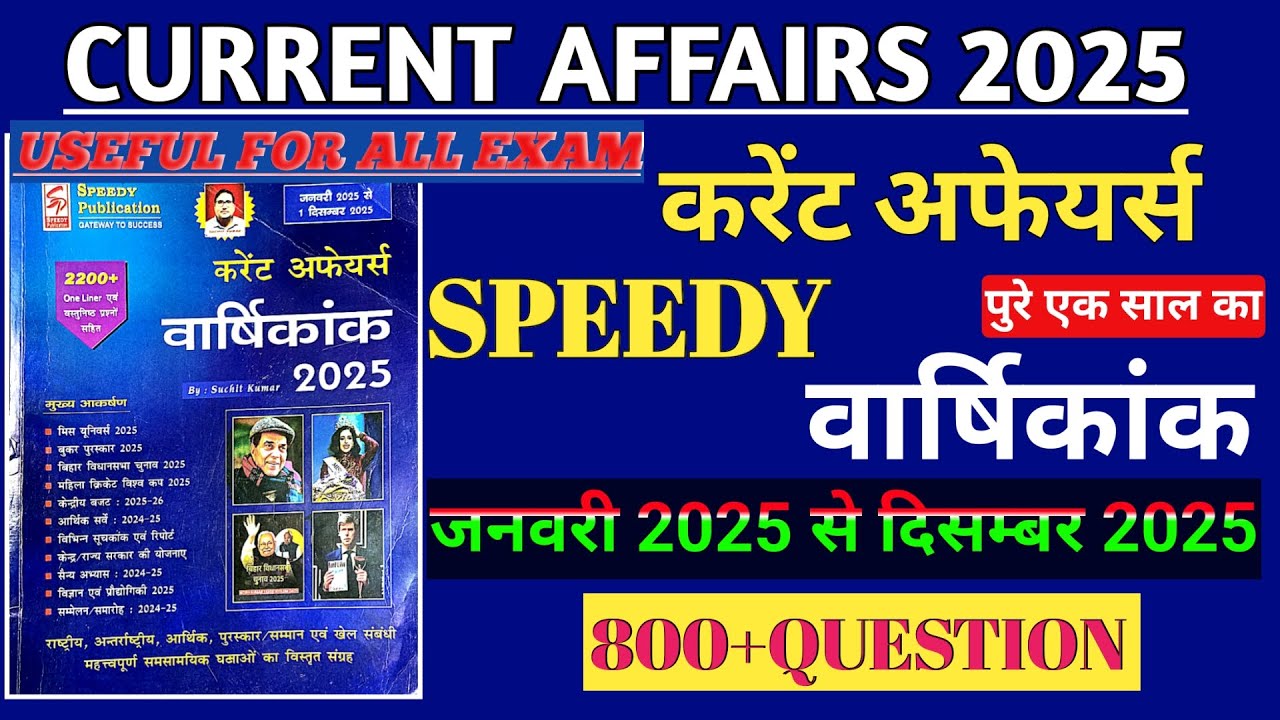 Current Affairs MCQ 2025 l Last 1Year Current Affairs 