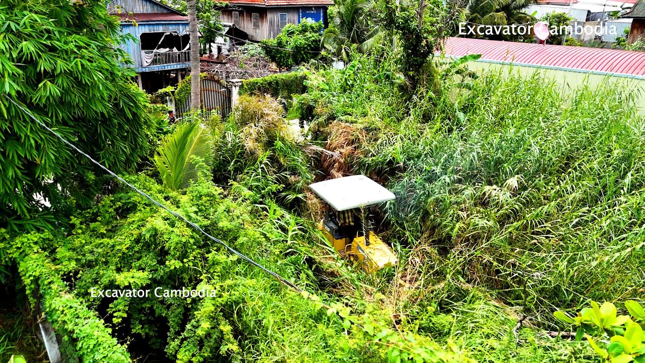 Great Project !! Finally Strong Komatsu D20P Bulldozer Cleaning Land And Forest So Fast Good Working