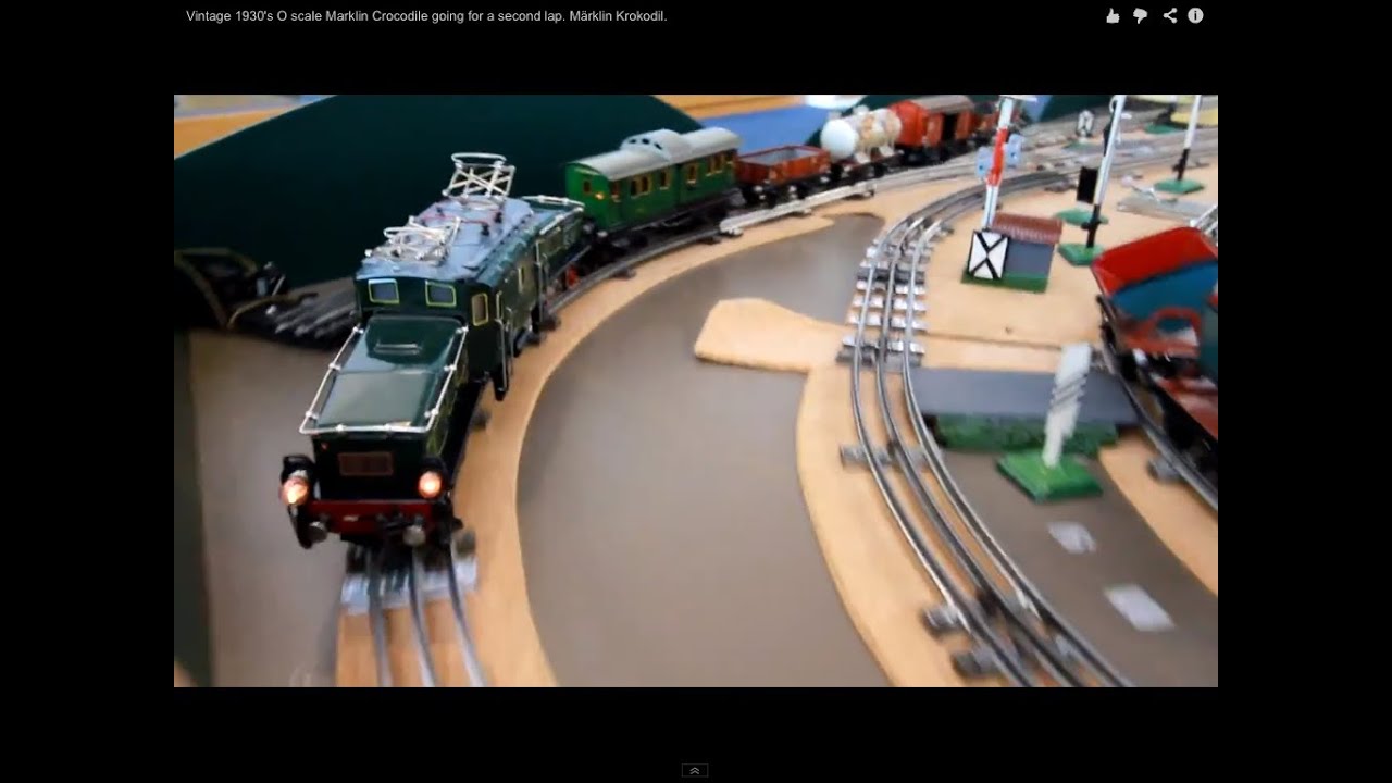 Vintage 1930's Marklin Crocodile O scale running: Wie ein achtziges Märklin Krokodil fahrte.