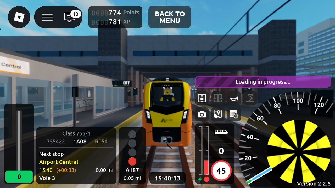 Stepford Central - Airport Central avec la Class 755/4 en Airlink