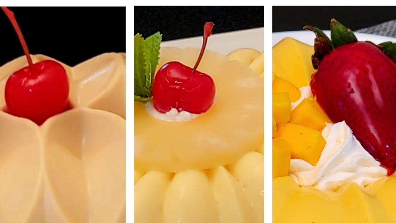 3 GELATINAS CREMOSAS Y DELICIOSAS! 🤤cafe, mango, piñacoco, postre frio.