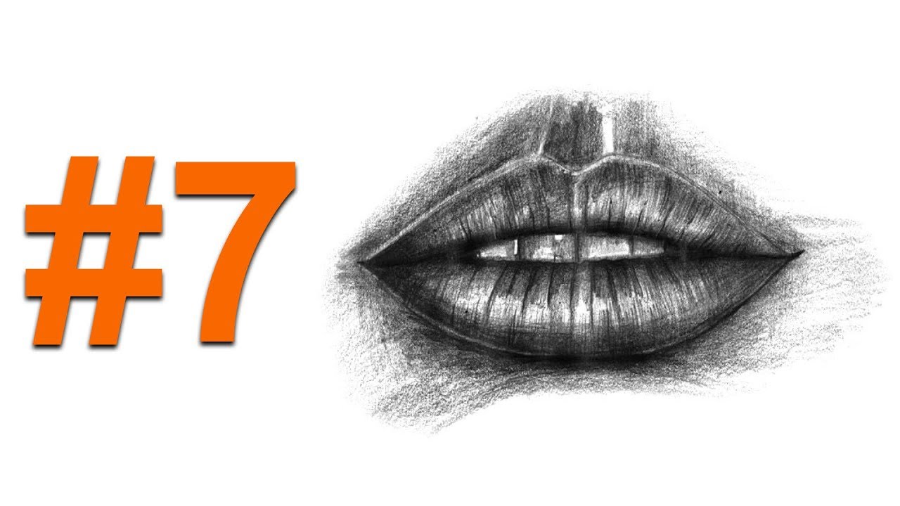 Dudak Çizimi Nasıl Yapılır?  (How to draw Lips?) - Karakalem Resim Çizimi Dersleri