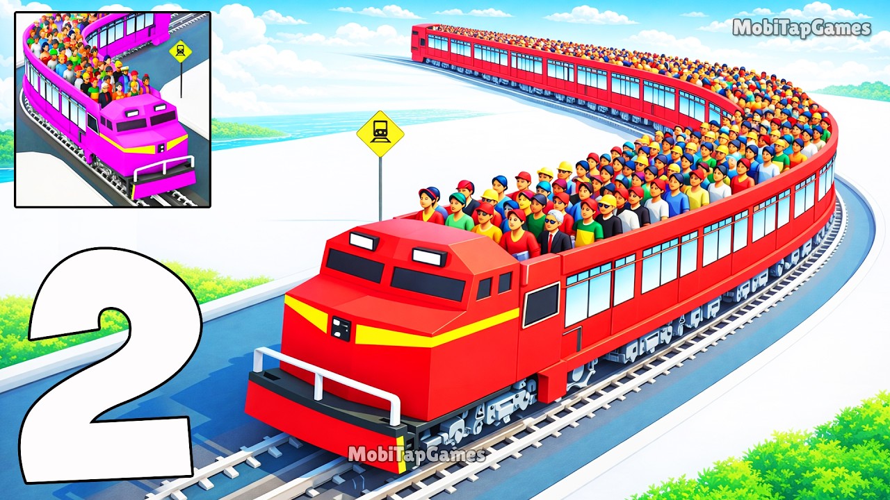 Passenger Express Train Game - Gameplay Walkthrough - Driving Train & Transporting Passengers Part 2