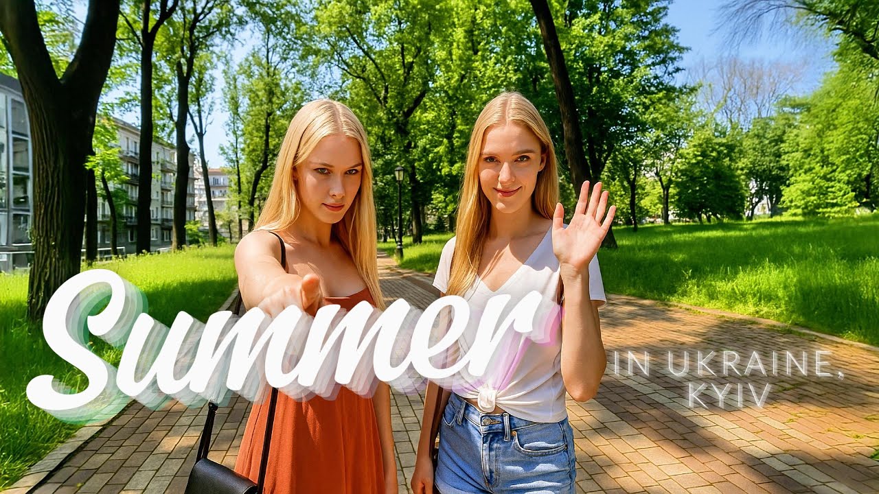[No Talking] Walking in Kyiv, Ukraine | Summer City Ambience ASMR [4K UHD]