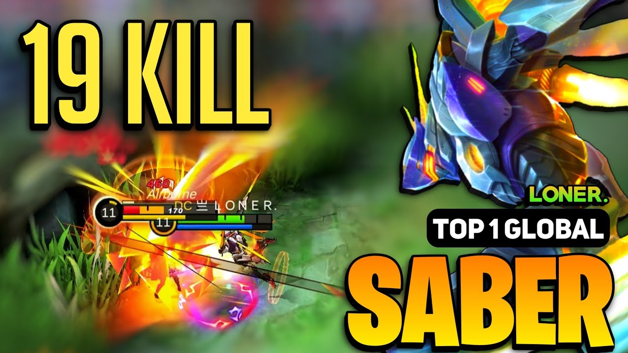 Saber Best Build 2023 [ Saber Top 1 Global Gameplay ] By Lᴏɴᴇʀ. - Mobile Legends