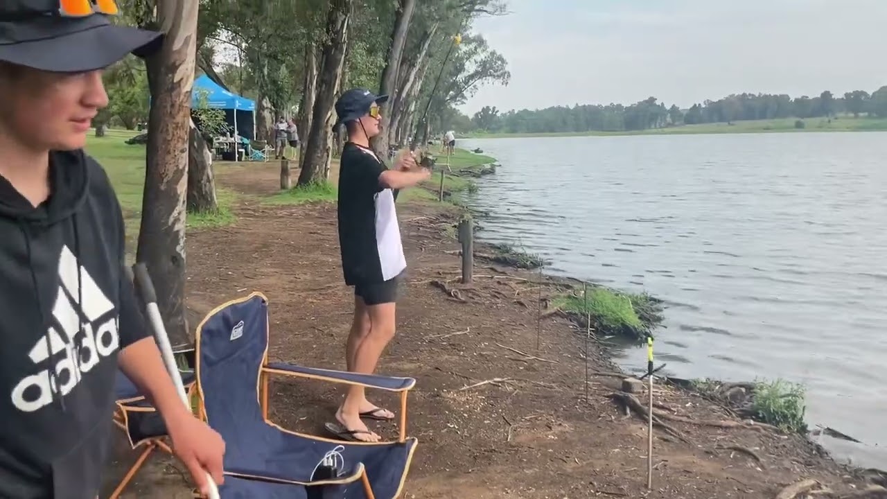 South African Carp Fishing at Modderfontein reserve.