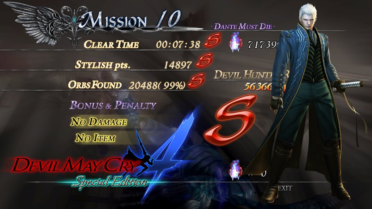 DMC4SE (Vergil) Mission 10 - DMD - SSS (100%? Perfect S-Rank)