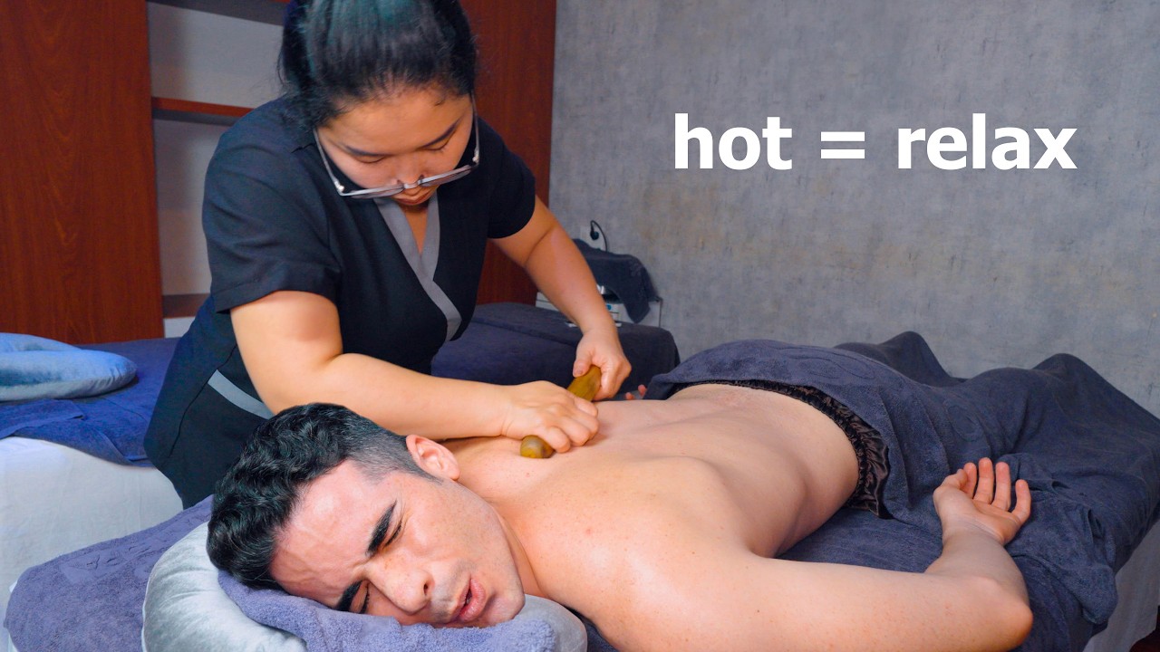 ASMR: Она настоящий эксперт! 🎋 Массаж всего тела ГОРЯЧИМ бамбуком для глубокого сна и расслабления