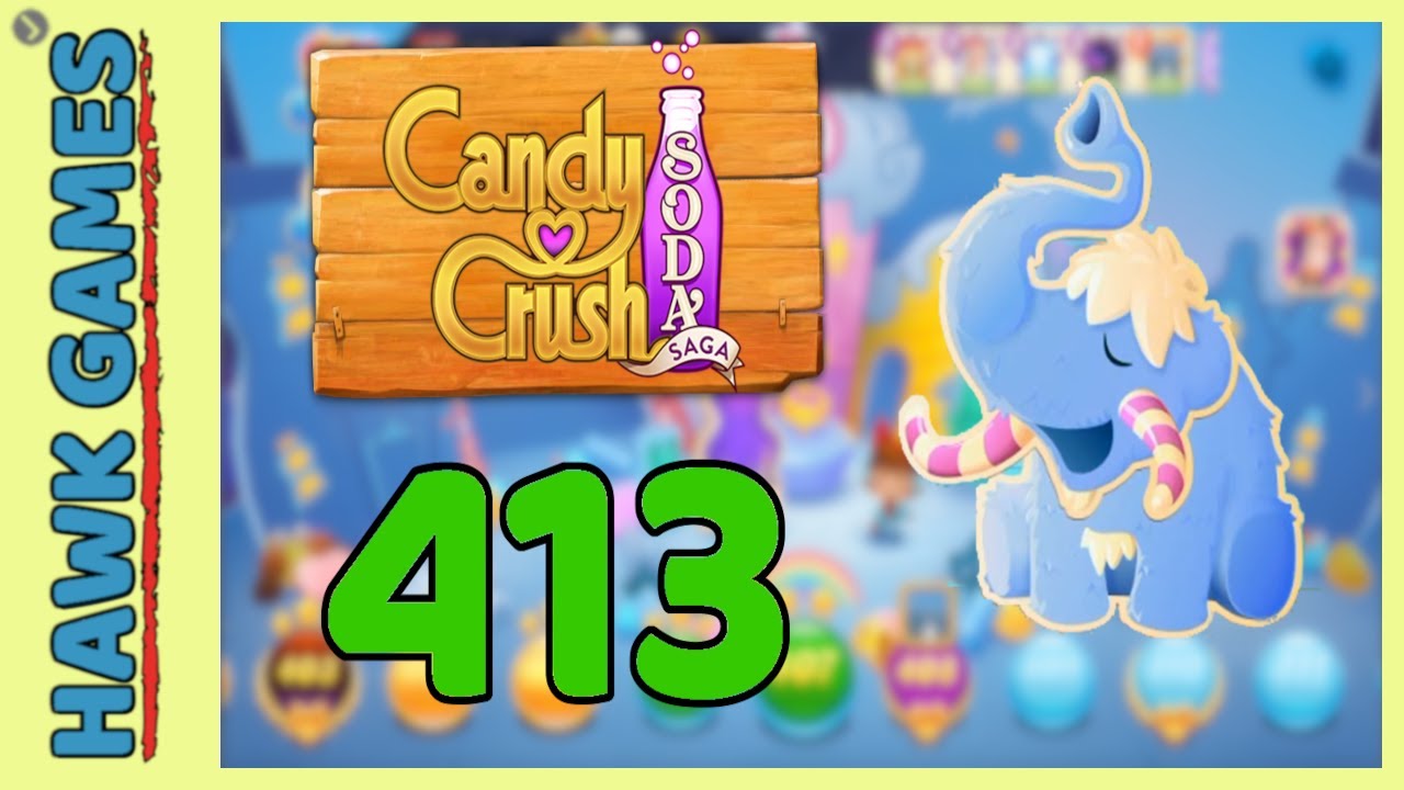 Candy Crush Soda Saga Level 413 (Frosting mode) - 3 Stars Walkthrough, No Boosters