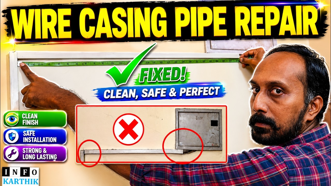 CASING PIPE FOR ELECTRICAL WIRE REPAIR AND REPLACE @infokarthik #electrical #pvcpipe #pvcpipes