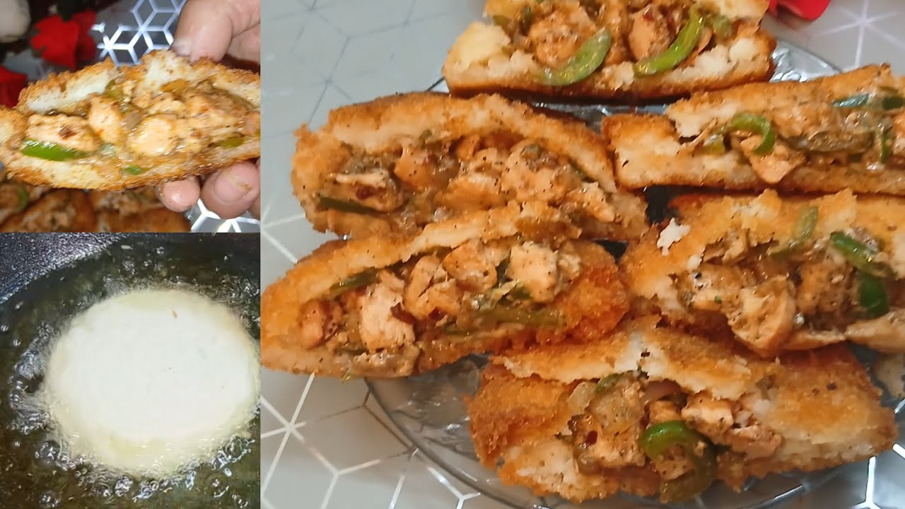 Cheesy & Crispy Chicken Bread Pockets شام کی چائے کے لیے پرفیکٹ اسنیک S food recipes adventure    