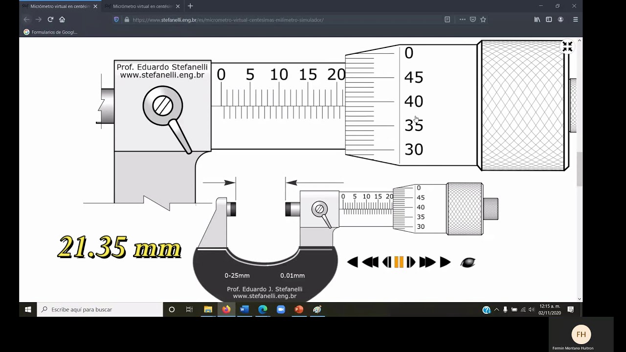 MICRÓMETRO SISTEMA INTERNACIONAL 0.01 mm DE RESOLUCIÓN