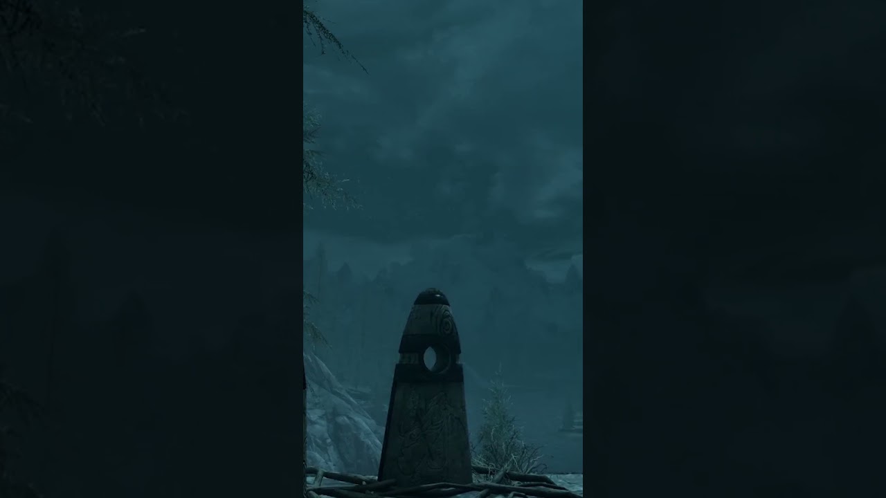 Skyrim Standing Stone | 🌌 Night Ambience | No Talking ASMR