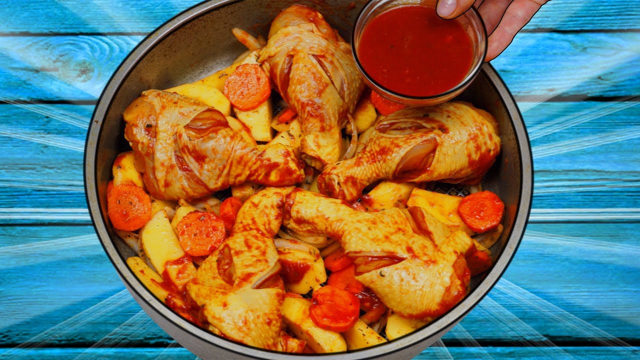 Delicious and quick! The most delicious recipe for chicken legs with potatoes!
