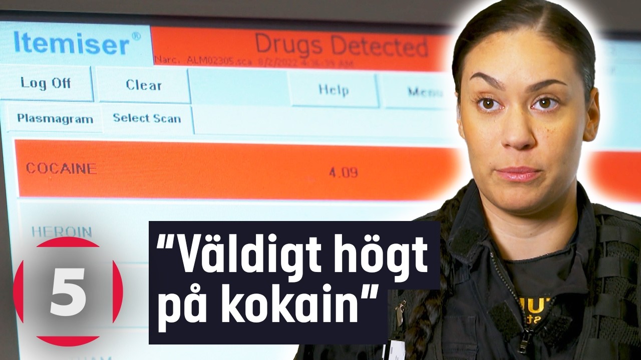 Partykillarnas resväskor ger extremt höga utslag för kokain | Gränsbevakarna Sverige | Kanal 5