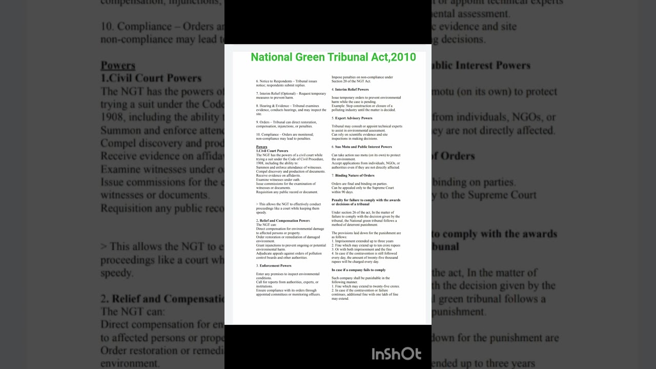 NATIONAL GREEN TRIBUNAL ACT,2010 