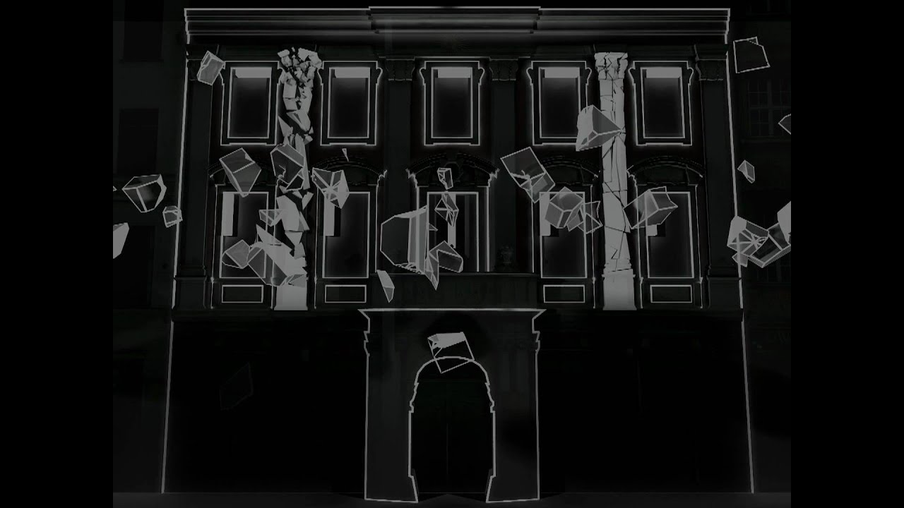 Wizualizacja Mapping na budynku