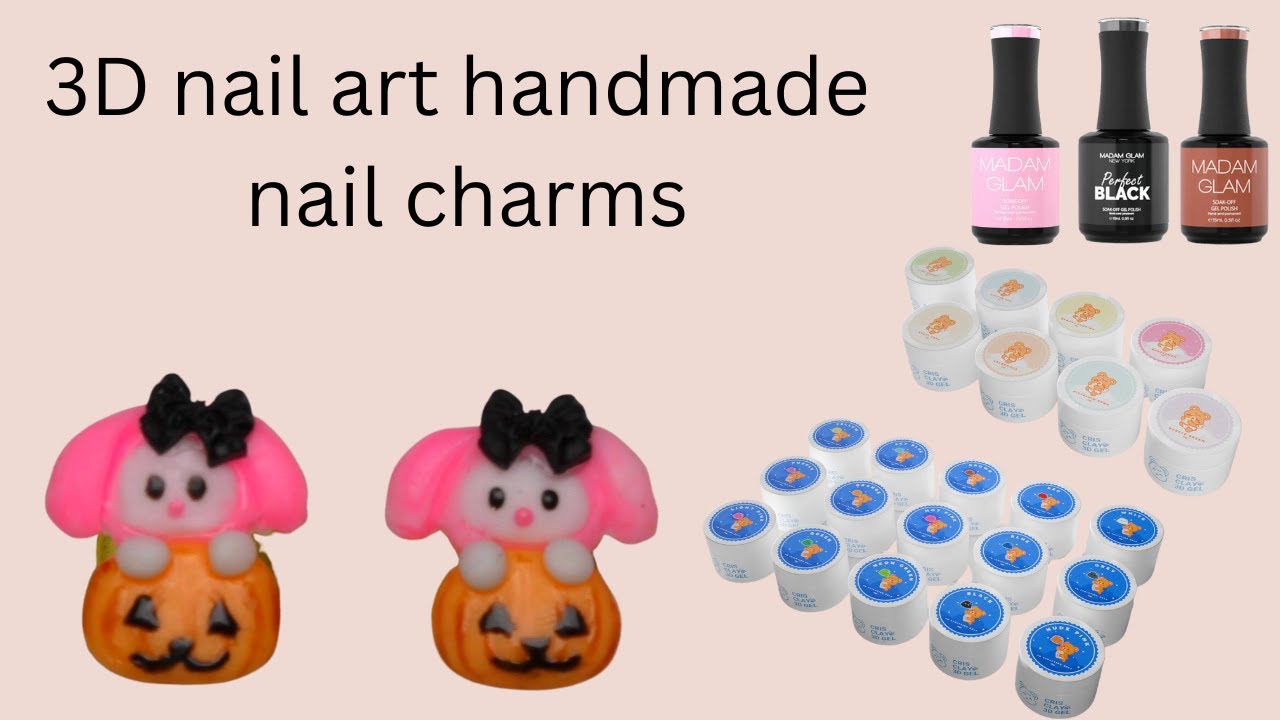 3D nail art | handmade nail charms | Sanrio My Melody Halloween