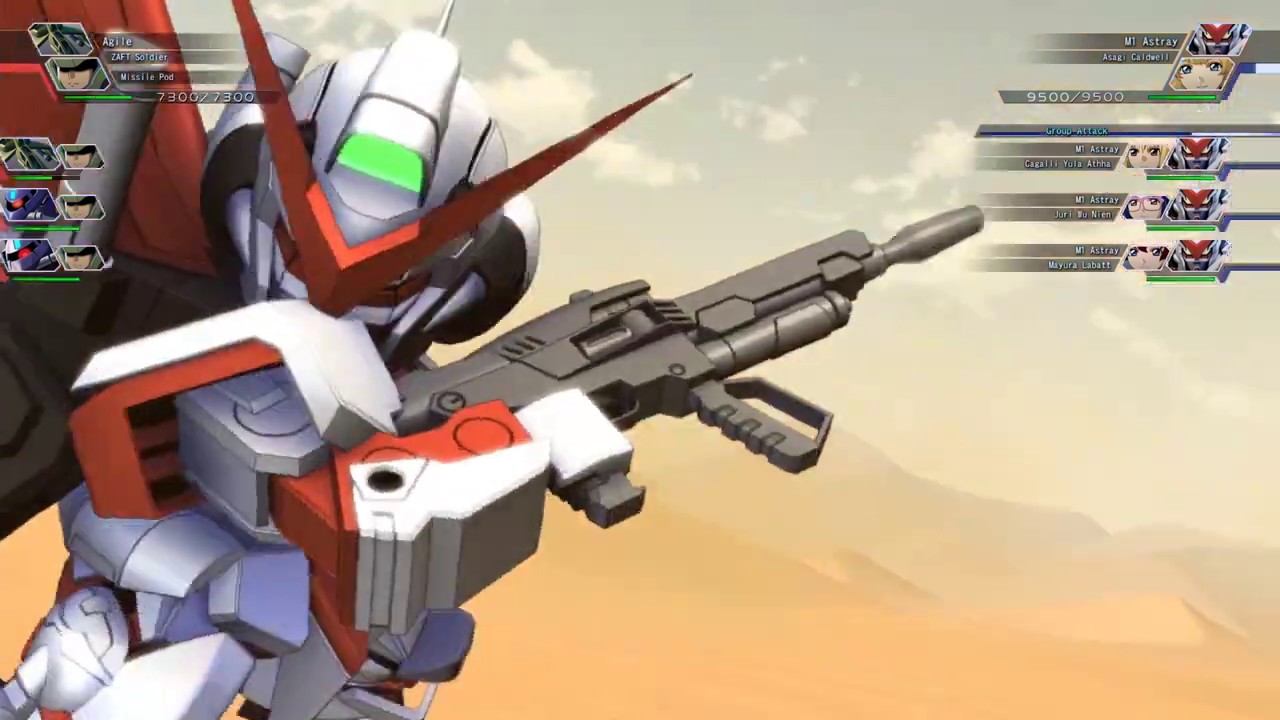 SD Gundam G-Generation Cross Rays - M1 Astray All Animations