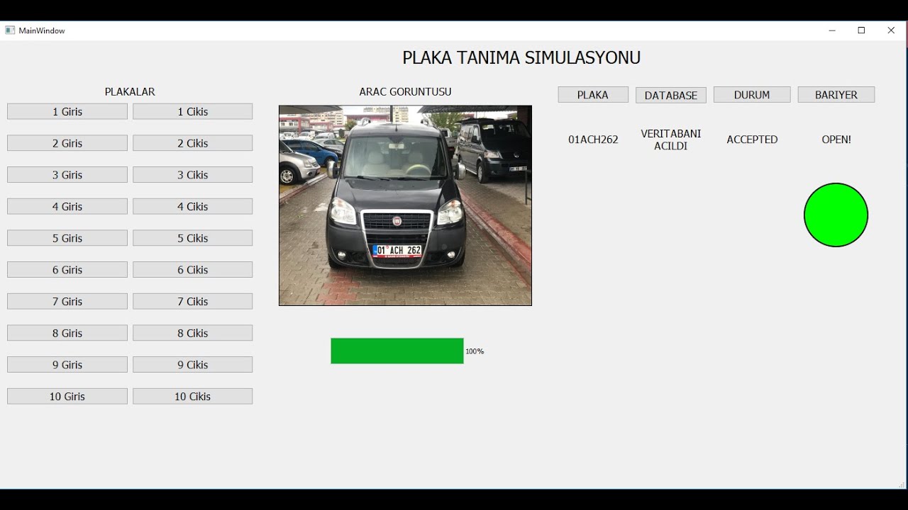 Plaka Tanıma Sistemi Python, Bitirme Projesi