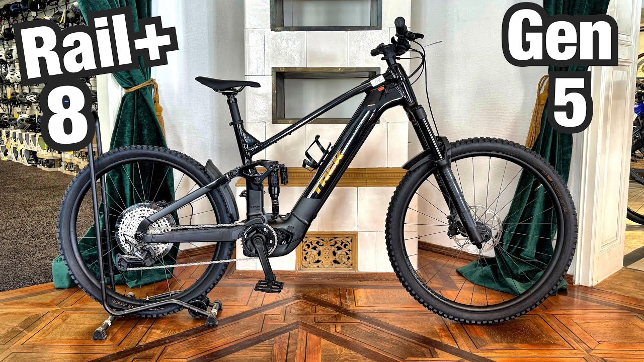 All New Trek Rail+ 8 in Gen 5! Top version of alu Full Suspension MTB Ebike with 800 w battery