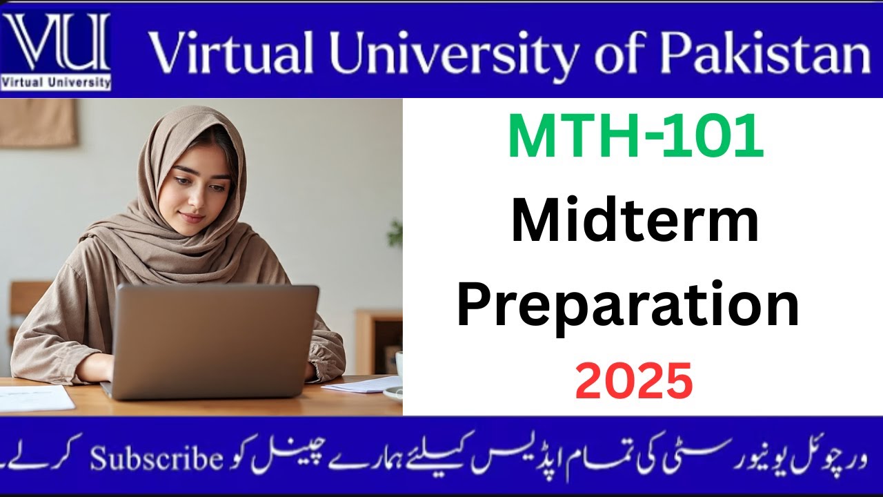 MTH 101 Midterm Preparation 2025 | Very Important mcqs for Midterm