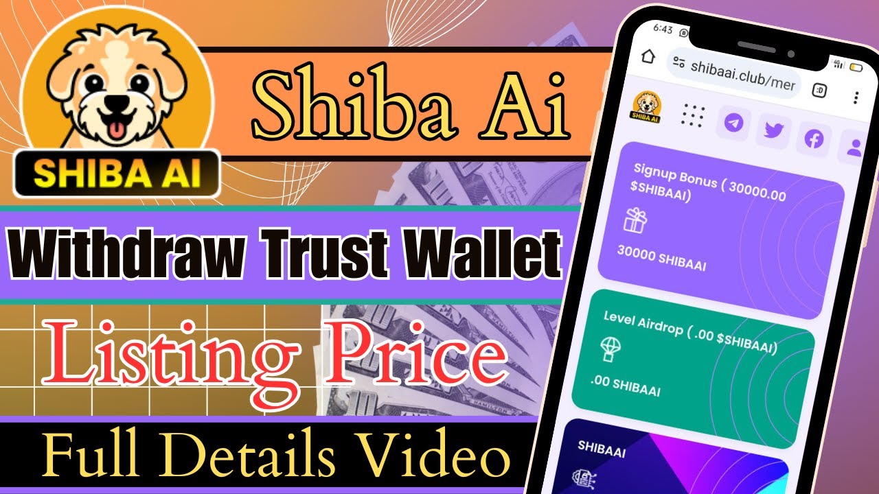 Shiba Ai Airdrop | Withdraw Trust Wallet | Listing Price | Full Details Video