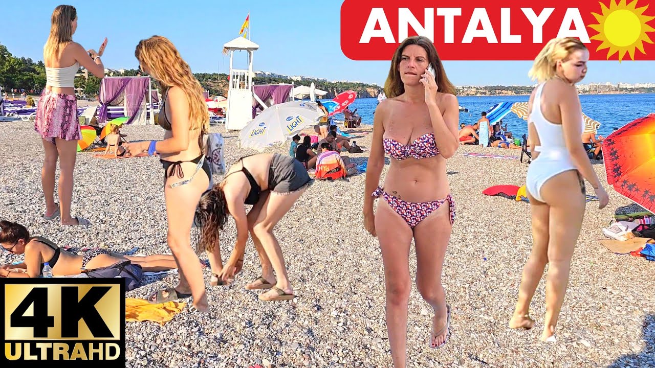 Antalya Turkey - Exploring Stunning Konyaalti Beach & Beach Park [4K]