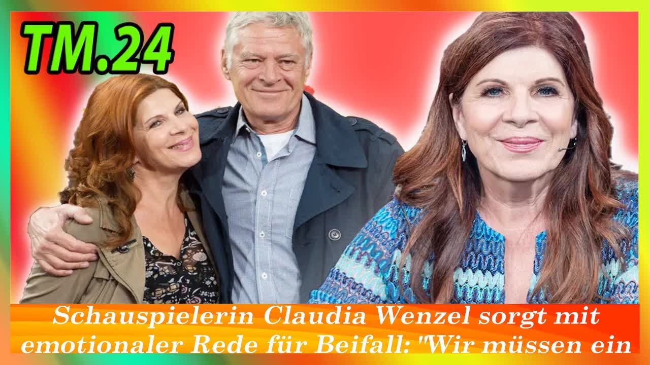 Schauspielerin Claudia Wenzel sorgt mit emotionaler Rede für Beifall Wir müssen ein Land werden!0859