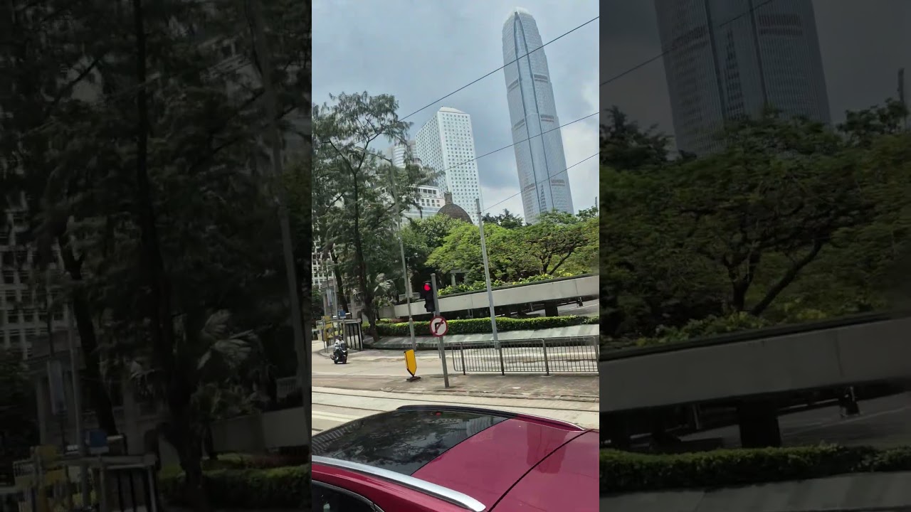 Captivating view outside the bus window 😊#shorts #bus #view  #hongkong