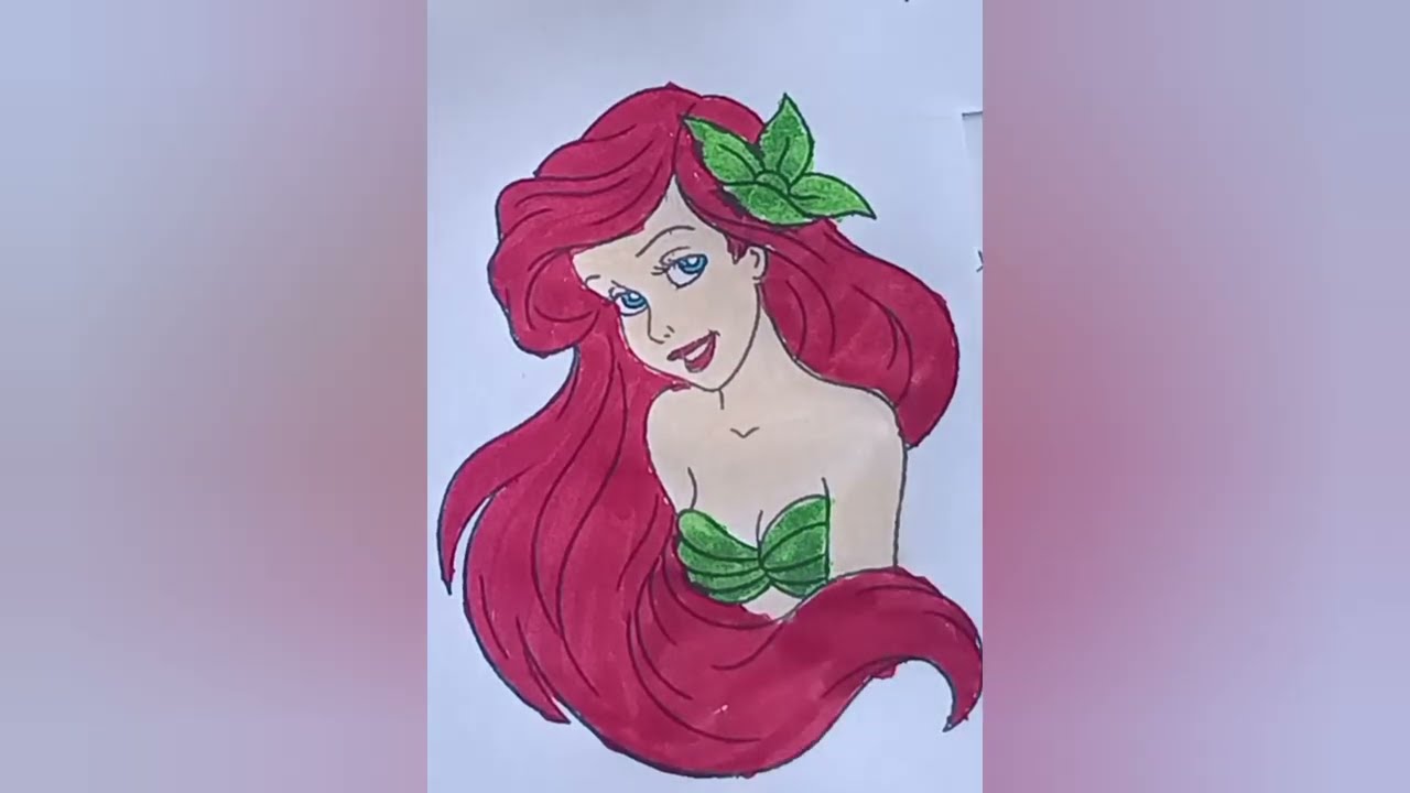 Mermaid colour video||Barbie drawing||easy to colour 🐬💓