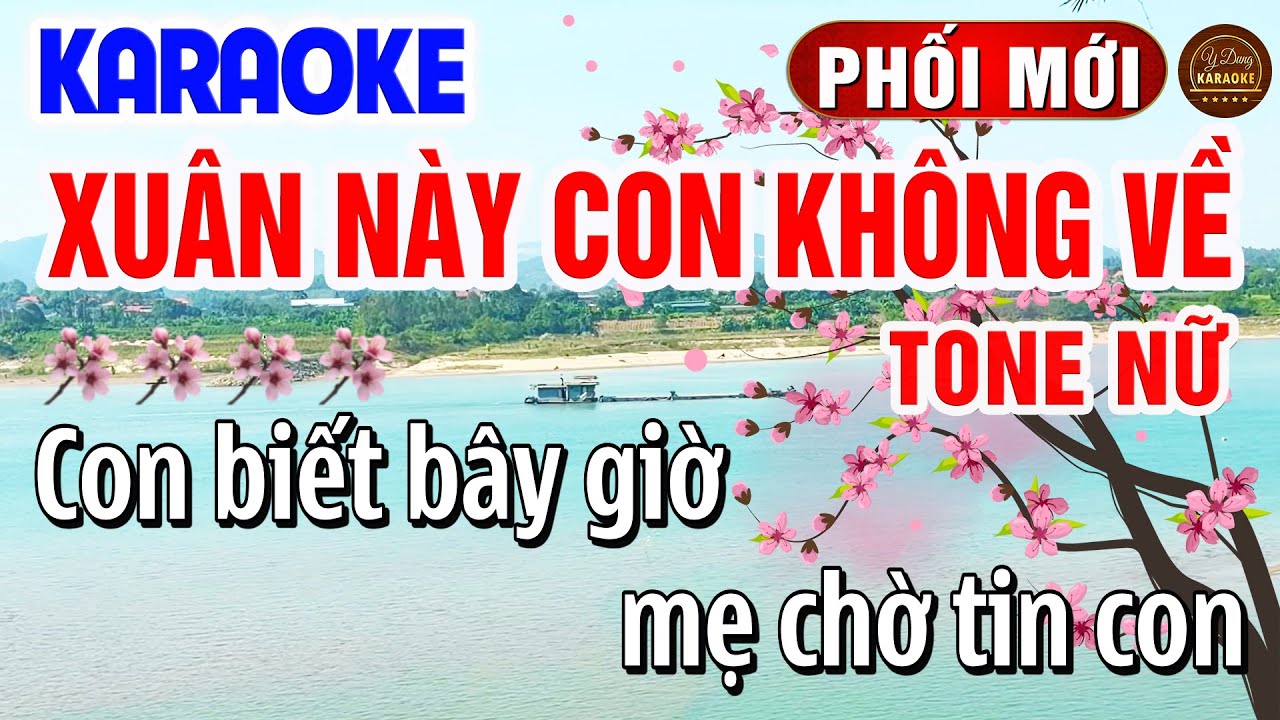 Xuân Này Con Không Về Karaoke Tone Nữ Nhạc Tết 2026 | Y Dung Karaoke