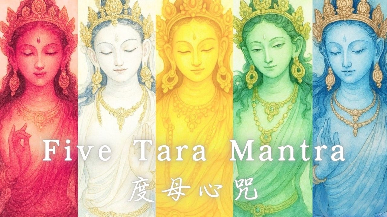 Five Tara Mantra｜五色度母心咒｜Receive Instant Blessings＆Remove All Obstacles｜紅度母 白度母 黃度母 綠度母 藍度母