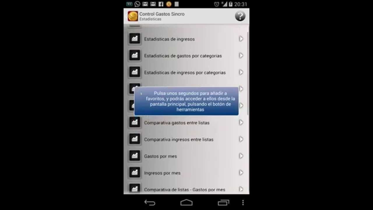 Control de Gastos Sincro
