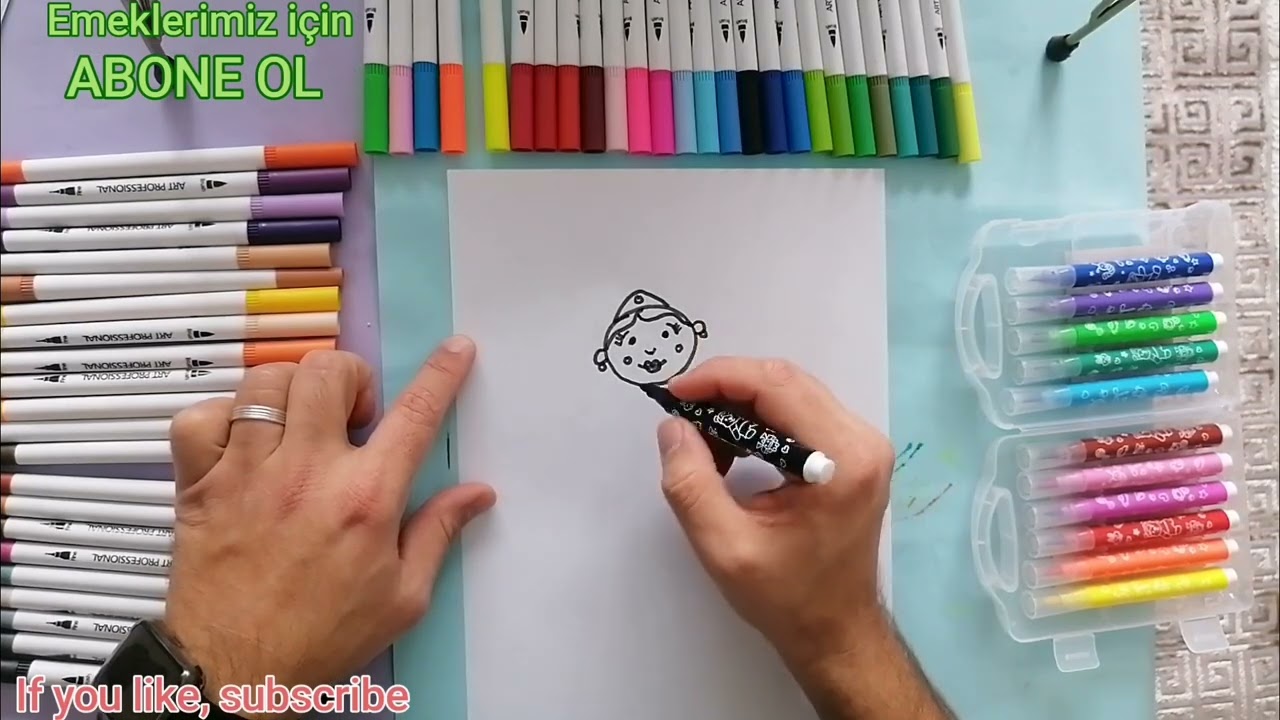 NASIL PRENSES ÇİZİLİR; HOW TO DRAW PRINCESS EASY FUN KID ;كيفية رسم أميرة - فيديو سهل وممتع للأطفال