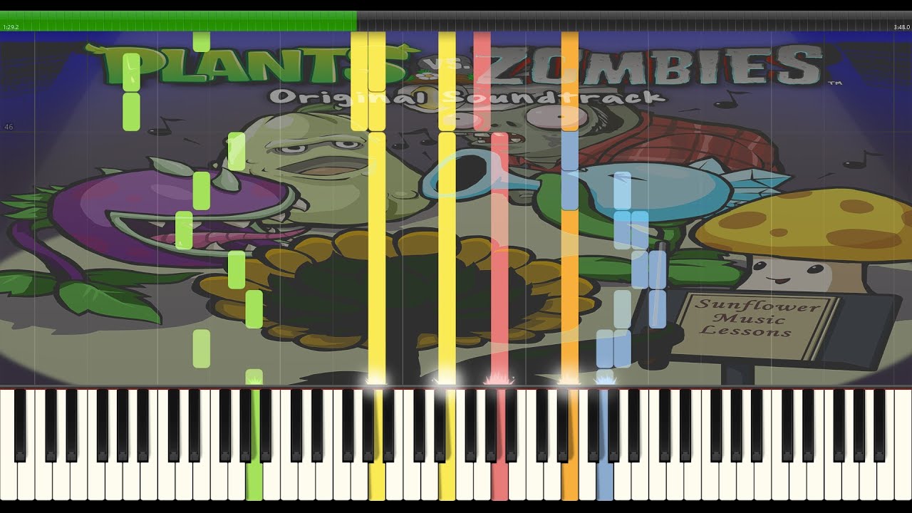 Plants vs Zombies - Ultimate Battle | Synthesia Piano