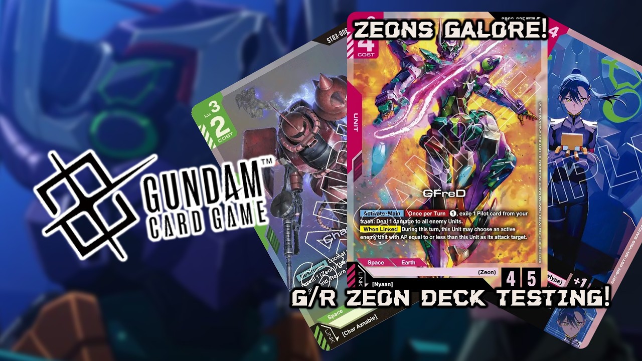 PLAYING THE NTC LIST ON MSA! ZEONS PUSH! - GD03 META R/G ZEON DECK TEST! GUNDAM CARD GAME