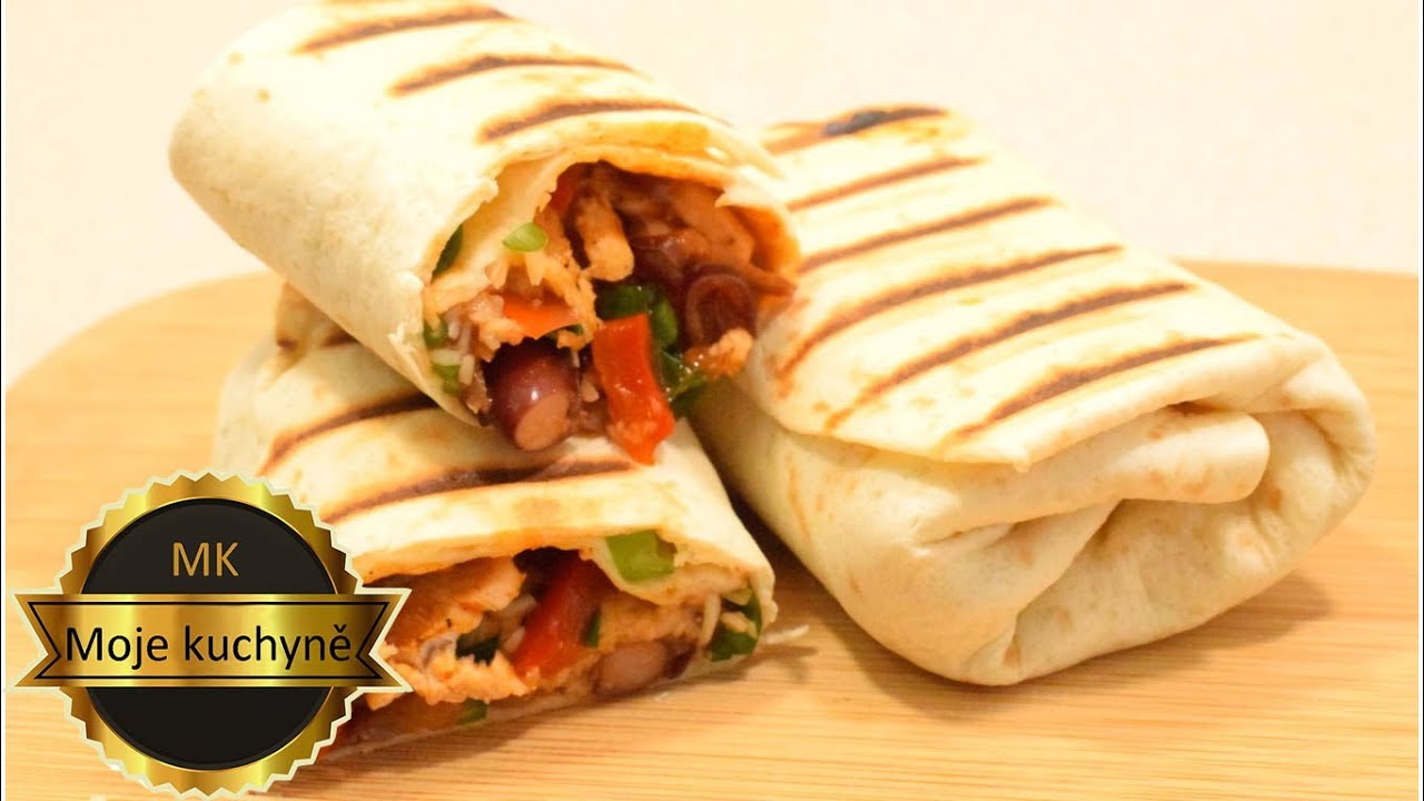 Burrito s kuřecím masem, moje kuchyně
