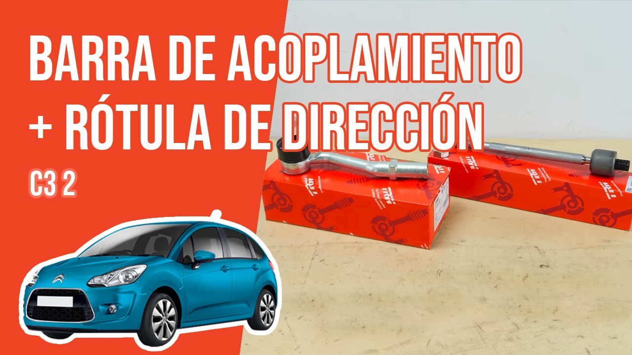 Cómo cambiar la barra de acoplamiento y la rótula de dirección Citroën C3 2 🚗