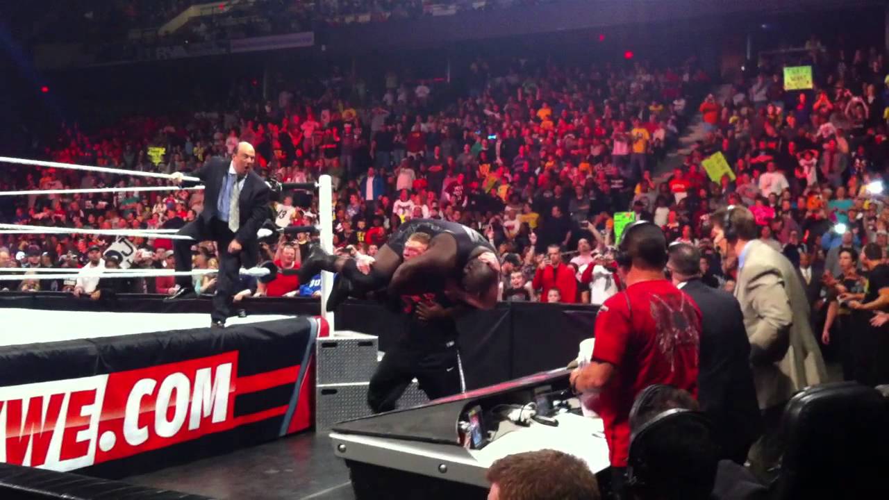 Brock Lesnar destroys Mark Henry