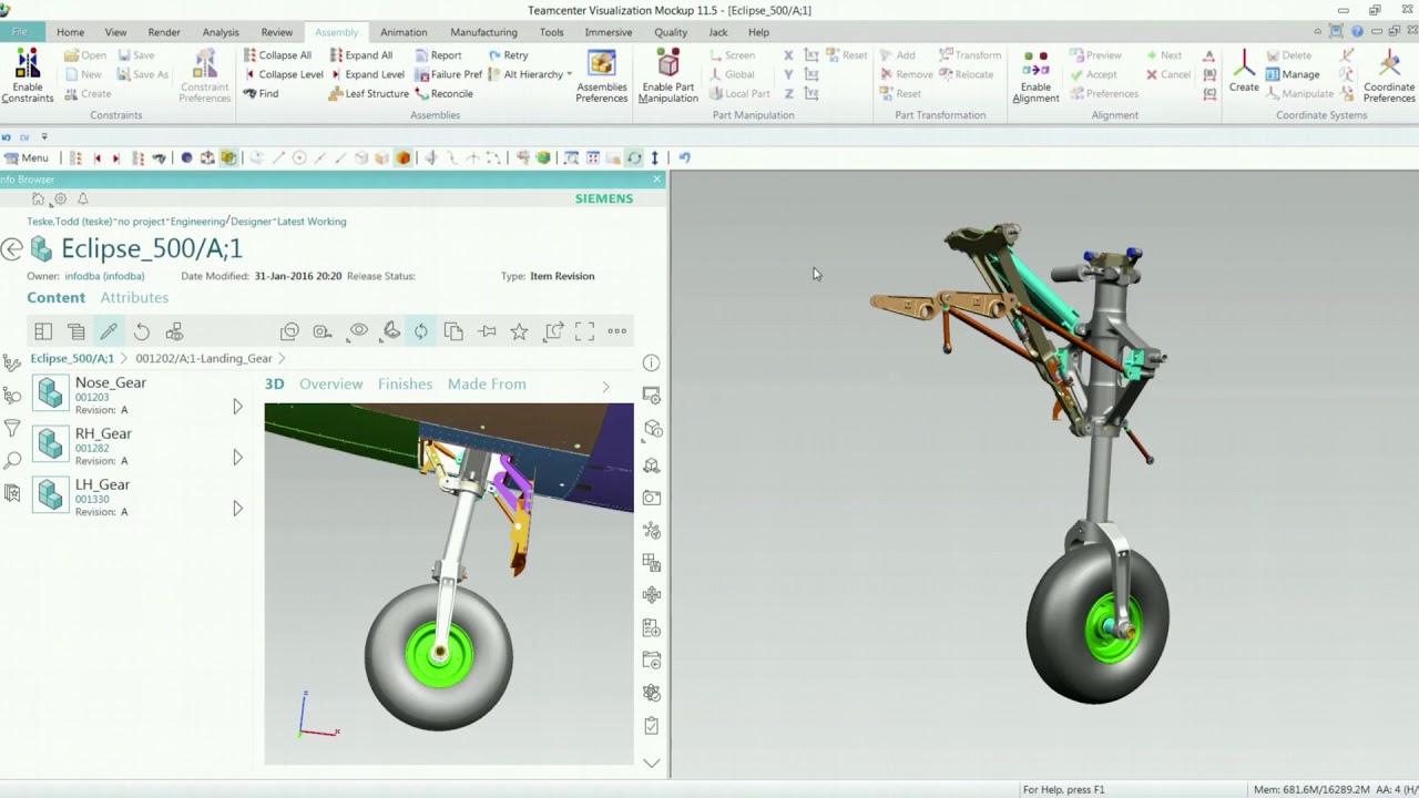 Massive Model Visualization for Active Workspace in Teamcenter